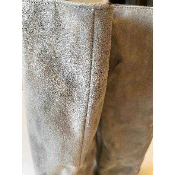 Solely Black By BKE Landon Tall Lace Back Heel Boots Knee High Size 7.5 Taupe - Picture 2 of 16